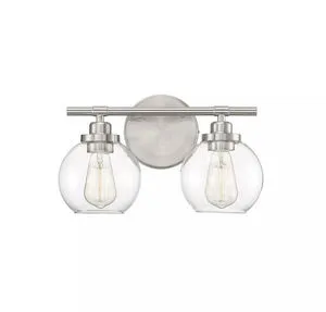 Product Image 1 for Carson Satin Nickel 2 Light Bath from Savoy House 