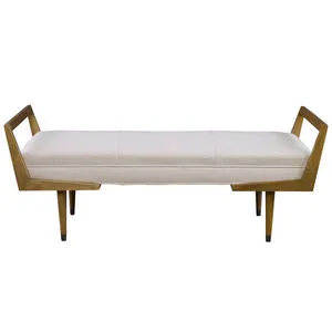 Product Image 1 for Waylon Modern Ivory Bench from Uttermost