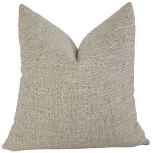 Neutral-toned Sisal pillow cover with soft woven texture, designed for indoor and outdoor use