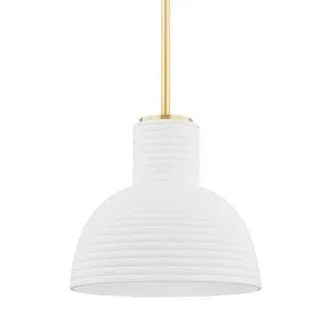 Product Image 1 for Paloma Ceramic White-Wash Shade Pendant Light from Mitzi