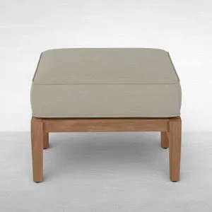 Product Image 1 for Croquet Teak Outdoor Woven Ottoman from Summer Classics