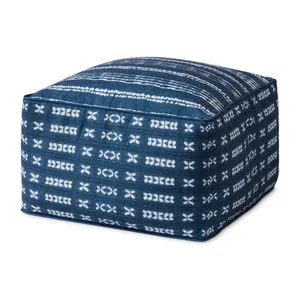 Product Image 1 for Grayton Indigo / Ivory Pouf from Loloi