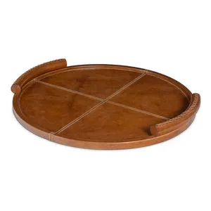 Product Image 1 for Forte Leather Round Tray from Regina Andrew Design