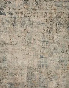 Axel Beige / Sky Rug in muted beige and blue tones with abstract stroke patterns, power-loomed polyester pile.