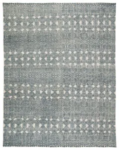 Product Image 1 for Abelle Hand Knotted Medallion Teal / Light Gray Area Rug from Jaipur 