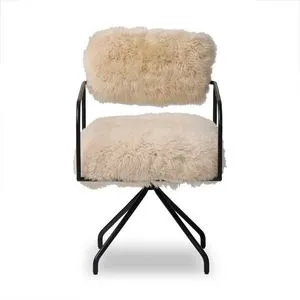 Product Image 1 for Fenn Champagne Mongolian Fur Desk Chair from Four Hands