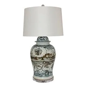 Product Image 1 for Blue & White Sea Flower Temple Jar Lamp from Legend of Asia