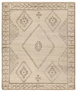 Product Image 1 for Elvendria Handknotted Medallion Taupe Rug from Jaipur 