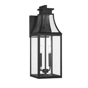 Product Image 1 for Emery 2-Light Outdoor Wall Lantern in Matte Black from Savoy House 
