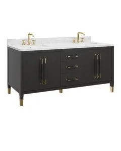 Product Image 1 for Verona Black Vanity with Rectangular Undermount Sink from Currey & Company