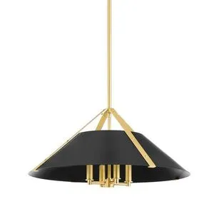 Product Image 1 for Raymond 4-Light Soft Black Pendant from Hudson Valley