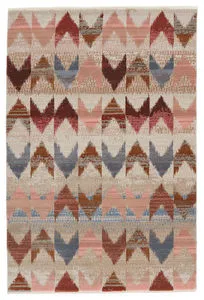 Product Image 1 for Zevi Chevron Pink/ Beige Rug from Jaipur 