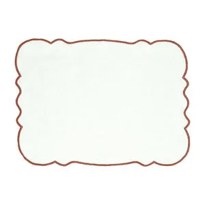 Product Image 1 for Farfalle Rust Linen Placemat from BIDKHome