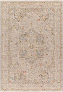 Product Image 1 for Avant Garde Woven Yellow / Taupe Rug - 5'3" Round from Surya