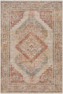 Product Image 1 for Naila Vintage-Inspired Woven Coral / Beige Rug - 7'10" x 10'3" from Surya