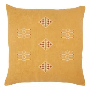 Product Image 3 for Nufisa Tribal Yellow/ White Throw Pillow 22 inch from Jaipur 