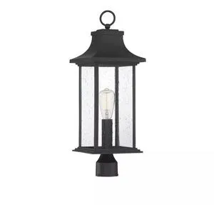 Product Image 1 for Hancock Matte Black 1 Light Outdoor Post Lantern from Savoy House