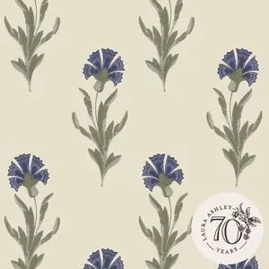 Product Image 1 for Laura Ashley Dandelion Dusky Seaspray Blue Removable Wallpaper from Graham & Brown