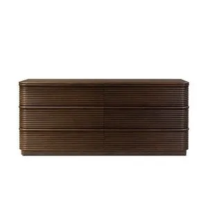 Product Image 1 for Benny Spiced Oak Veneer 6 Drawer Dresser from Four Hands