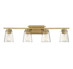 Product Image 2 for Calhoun 4 Light Warm Brass Bath Bar from Savoy House 