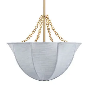 Product Image 1 for Aire Small Pale Blue Linen Chandelier from Jamie Young