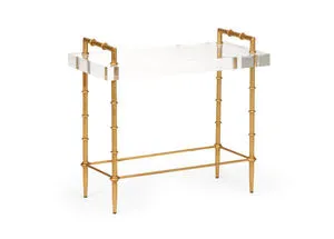 Product Image 1 for Melody Acrylic Bamboo Side Table from Chelsea House