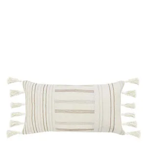 Product Image 1 for Apana Beige Linen Embroidered Throw Pillow from Classic Home