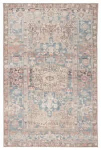 Product Image 1 for Geonna Medallion Blue / Beige Runner Rug from Jaipur 