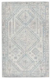 Product Image 1 for Arlowe Handmade Medallion Light Blue/ Gray Rug from Jaipur 
