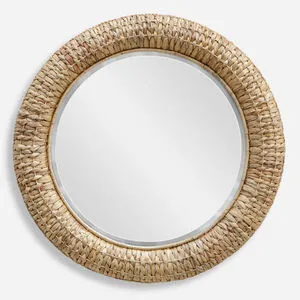 Product Image 1 for Twisted Seagrass Round Mirror from Uttermost