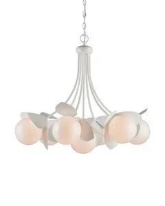 Product Image 1 for Effloresce White Chandelier from Currey & Company