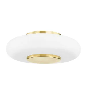 Product Image 1 for Blyford 1-Light Flush Mount - Aged Brass from Hudson Valley