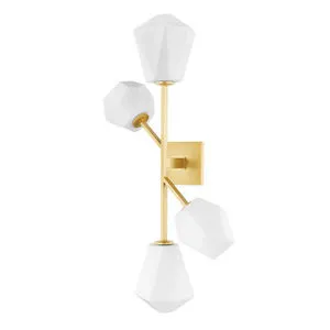 Product Image 1 for Tring 4-Light Wall Sconce - Aged Brass from Hudson Valley
