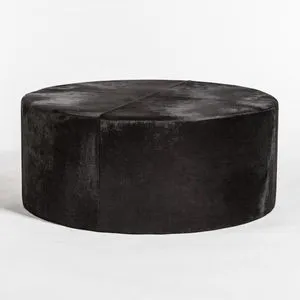 Product Image 1 for St.Francis Large Ebony Hide Leather Ottoman from Alder & Tweed