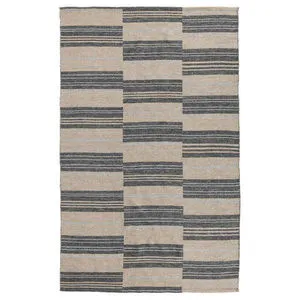 Product Image 1 for Boulder 5x8 Indoor Outdoor Handwoven Stripe Charcoal Area Rug from Classic Home Furnishings