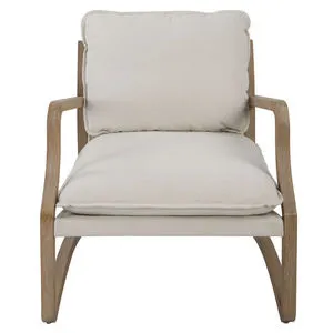 Product Image 1 for Melora Solid Oak Accent Chair from Uttermost