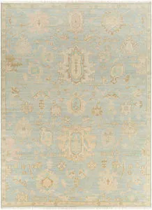 Product Image 1 for Antalya Hand-Knotted Wool Sage / Light Blue Rug - 12' x 15' from Surya