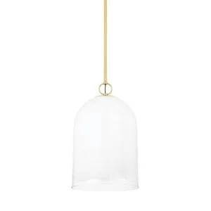 Product Image 1 for Lennon 1-Light Modern Etched Glass Large Bell Pendant from Mitzi
