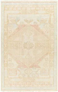 Product Image 1 for Anadolu Hand-Knotted Blue / Pale Pink Rug - 4' x 6' from Surya
