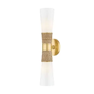 Product Image 1 for Mica Raffia Wrapped Wall Sconce from Mitzi
