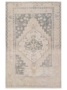 Product Image 1 for Pasain Medallion Navy / Light Green Rug from Jaipur 