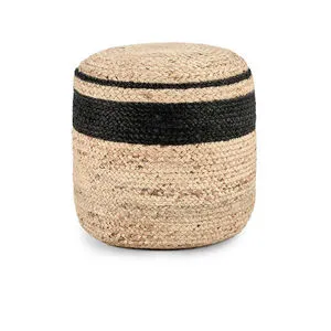 Product Image 1 for Yves 100% Jute 15" Wide Round Natural Pouf from Classic Home Furnishings