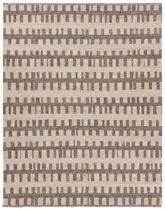 Product Image 1 for Emir Handmade Striped Gray / White Rug from Jaipur 