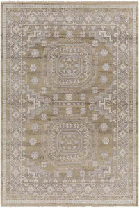 Product Image 1 for Almeria Hand-Knotted Mustard / Medium Gray Rug - 10' x 14' from Surya