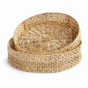 Product Image 1 for Juliet Abaca Round Trays, Set Of 2 from Napa Home And Garden