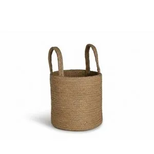 Product Image 1 for Natural Bamboo Basket with Handles Dia 8" from BIDKHome