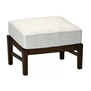 Product Image 1 for Croquet Aluminum Mahogany Ottoman from Summer Classics