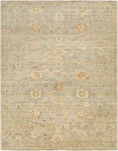 Product Image 1 for Ghazni Hand-Knotted Wool Tan / Light Blue Rug - 8' x 10' from Surya