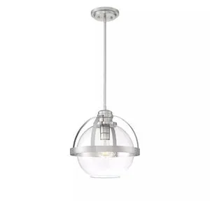 Product Image 1 for Pendleton Satin Nickel 1 Light Pendant from Savoy House 