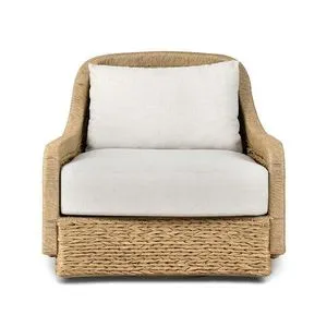 Product Image 1 for Bellage Cream Outdoor Swivel Chair from Four Hands